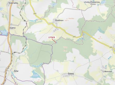 Prodej pozemku, les, 1 388 m²