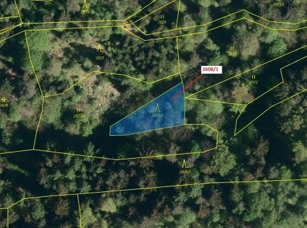 Prodej pozemku, les, 481 m²