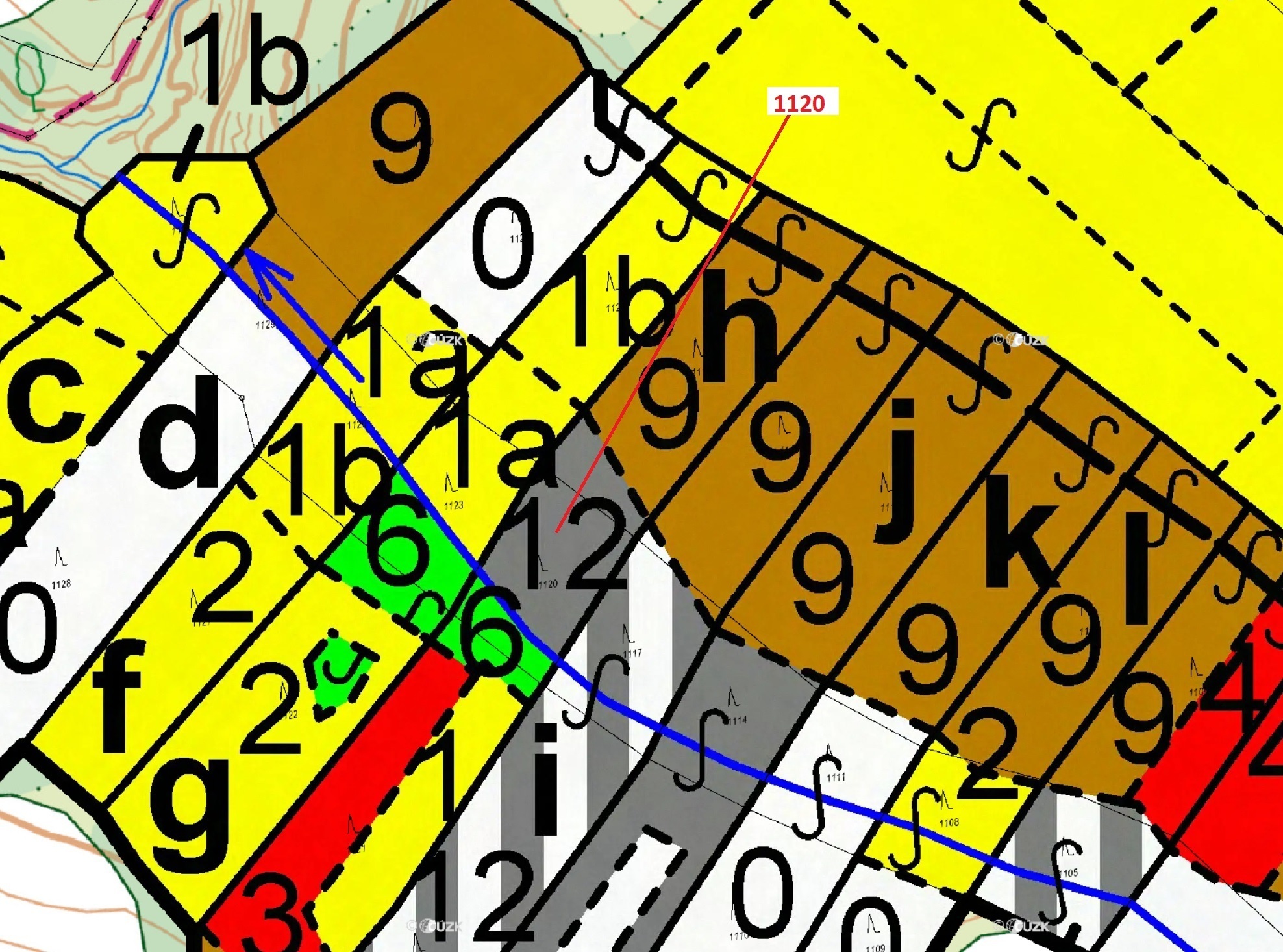 Lesní pozemek o výměře 931 m2, podíl 1/1, katastrální území Jedov, obec Náměšť nad Oslavou, obec s r