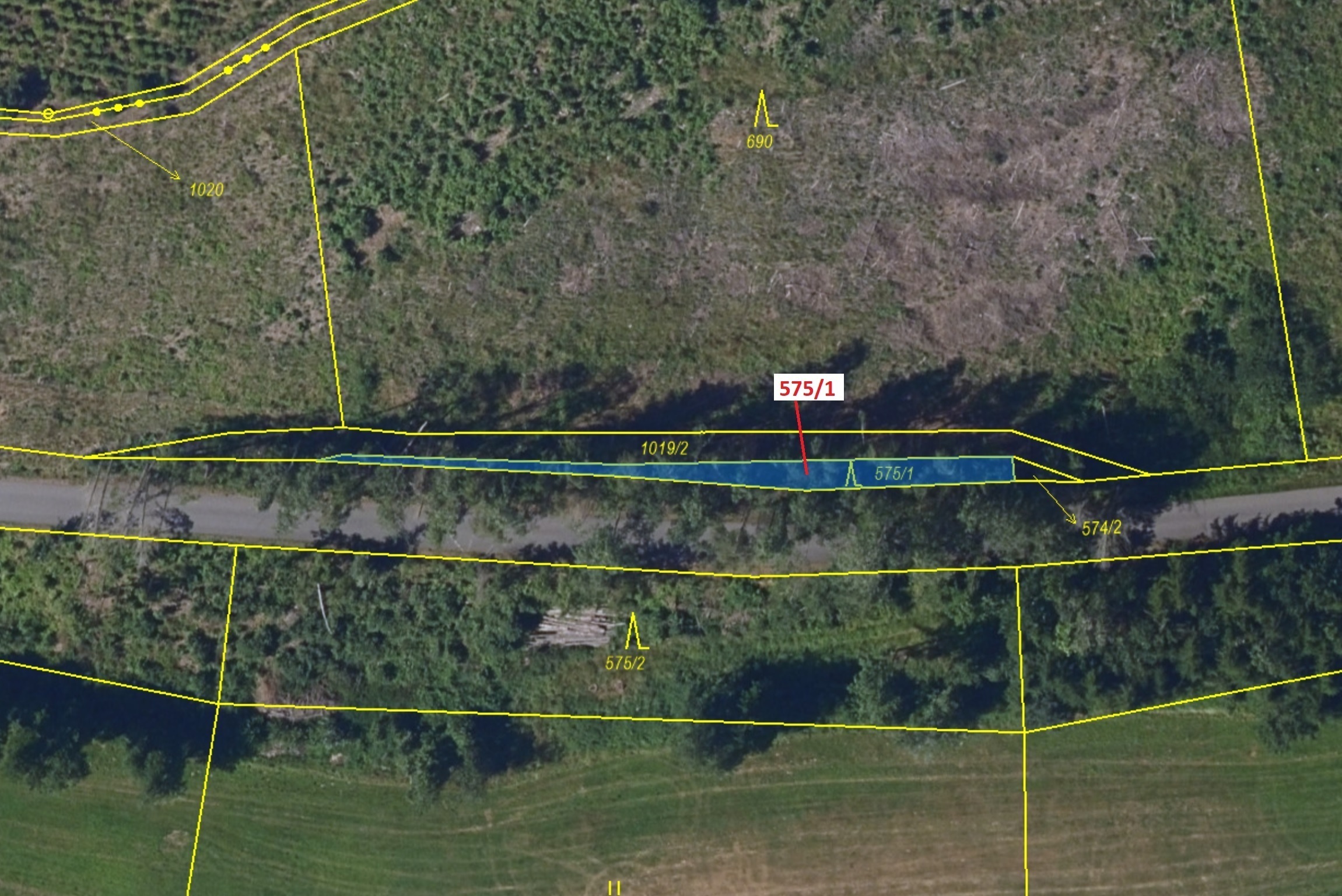 Lesní pozemek o výměře 152 m2, podíl 1/1, katastrální území Kojetín u Havlíčkova Brodu, obec Kojetín