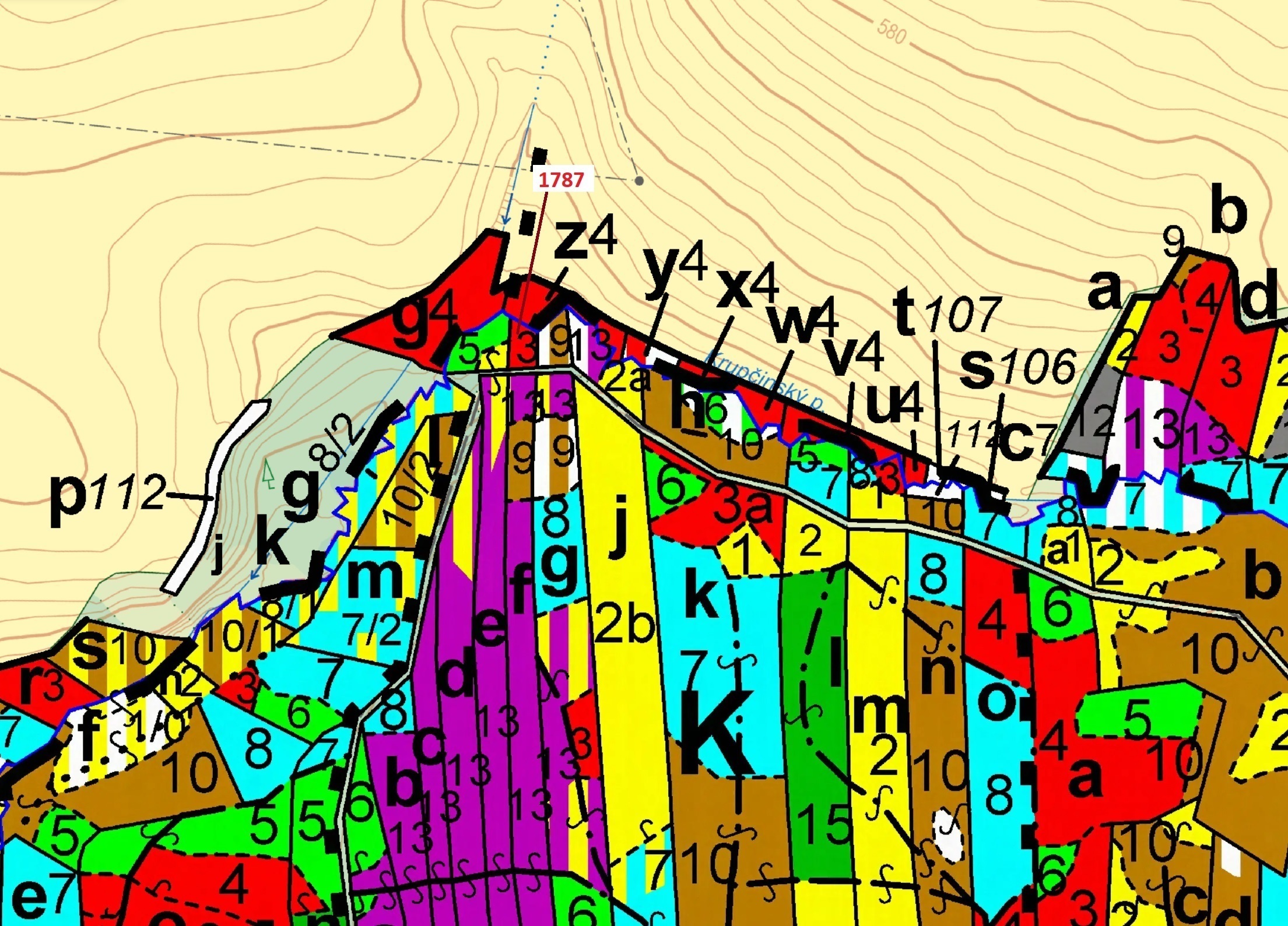 Lesní pozemek o výměře 288 m2, podíl 1/1, katastrální území Štítné, obec Žirovnice, obec s rozšířeno
