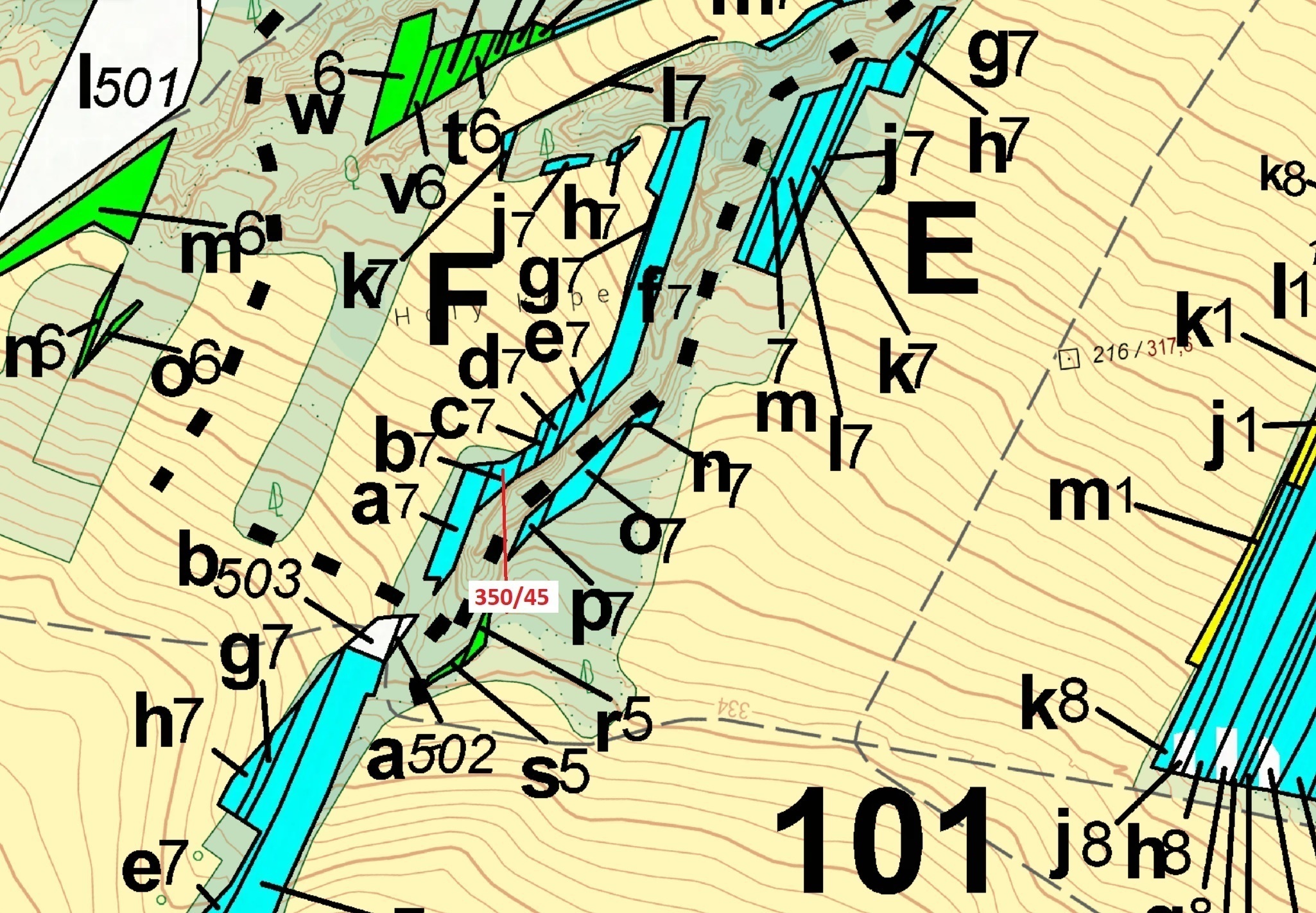 Lesní pozemek o výměře 183 m2, podíl 1/1, katastrální území Hrubšice, obec Ivančice, obec s rozšířen