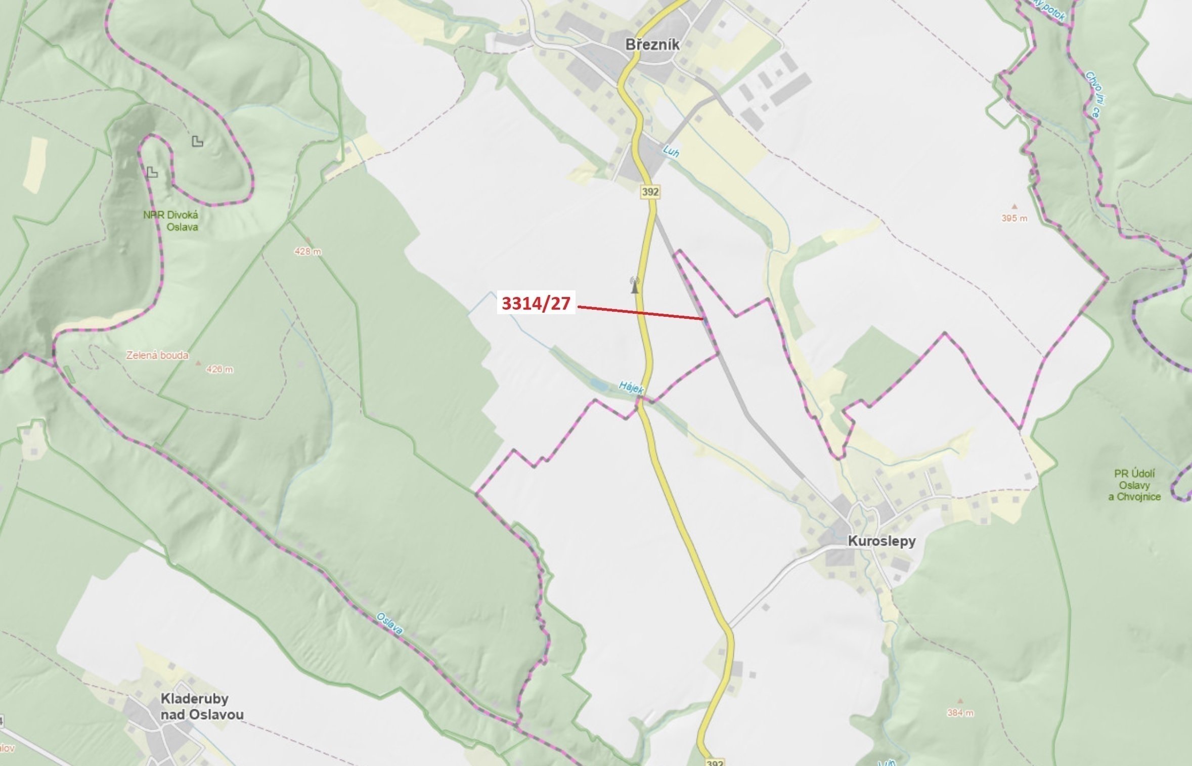 Ostatní plocha o výměře 86 m2, podíl 1/1, katastrální území Březník, obec Březník, obec s rozšířenou