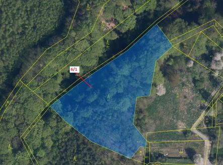 Prodej pozemku, les, 6 871 m²