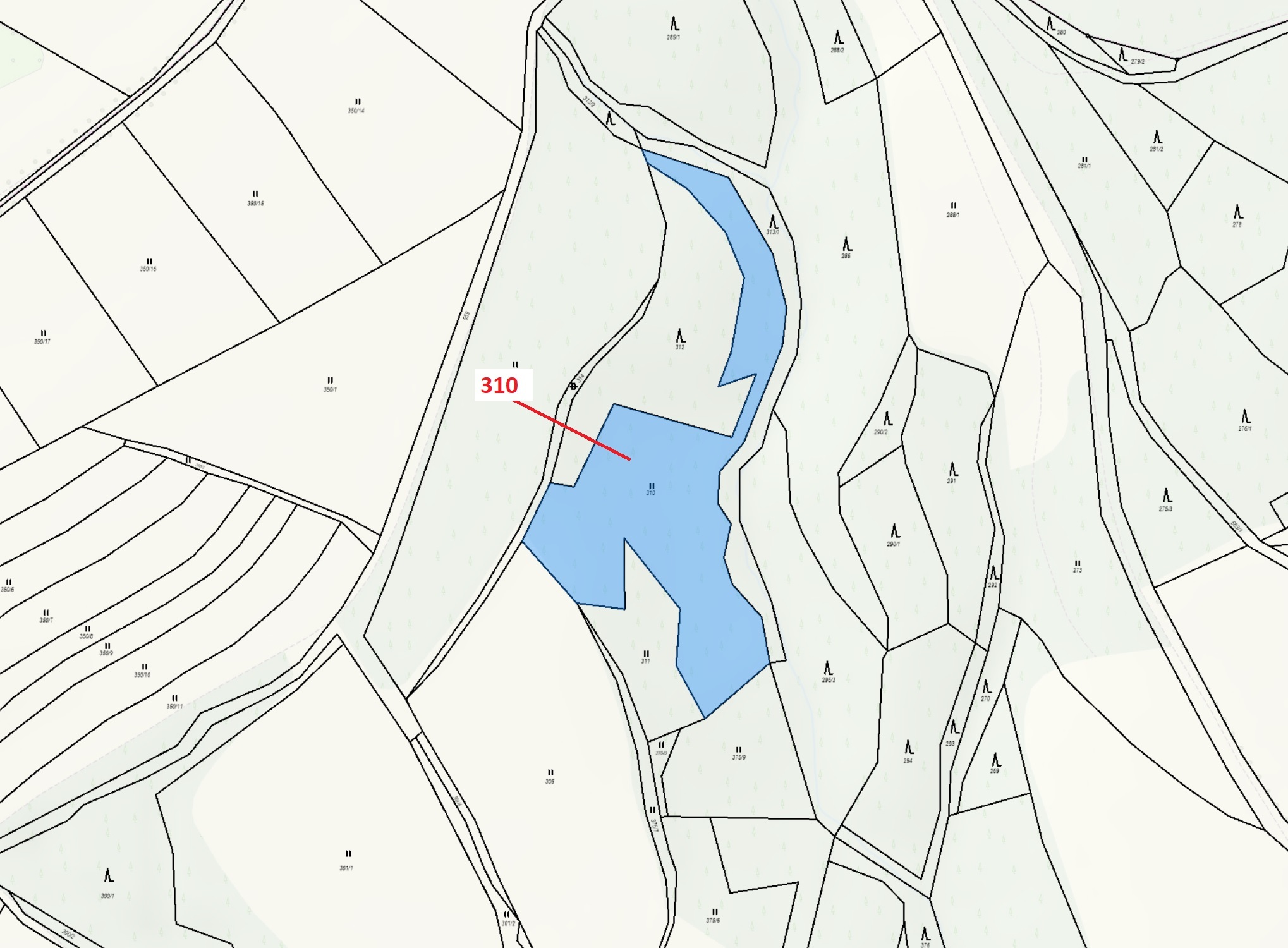 Trvalý travní porost o výměře 4766 m2, podíl 1/1, katastrální území Bezděkov nad Třebůvkou, obec Bou