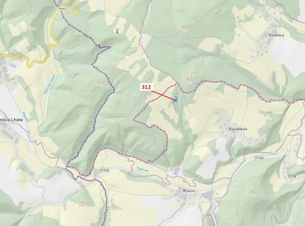 Prodej pozemku, les, 2 554 m²