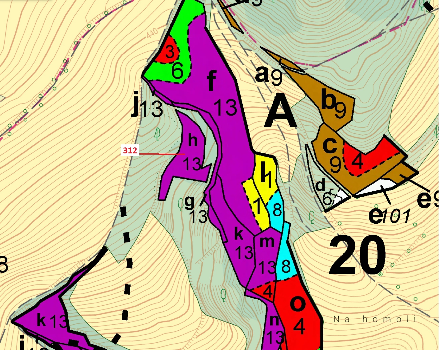 Lesní pozemek o výměře 2554 m2, podíl 1/1, katastrální území Bezděkov nad Třebůvkou, obec Bouzov, ob