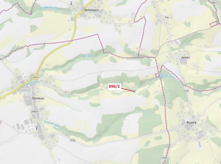 Prodej pozemku, les, 978 m²