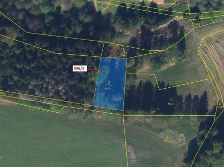 Prodej pozemku, les, 978 m²