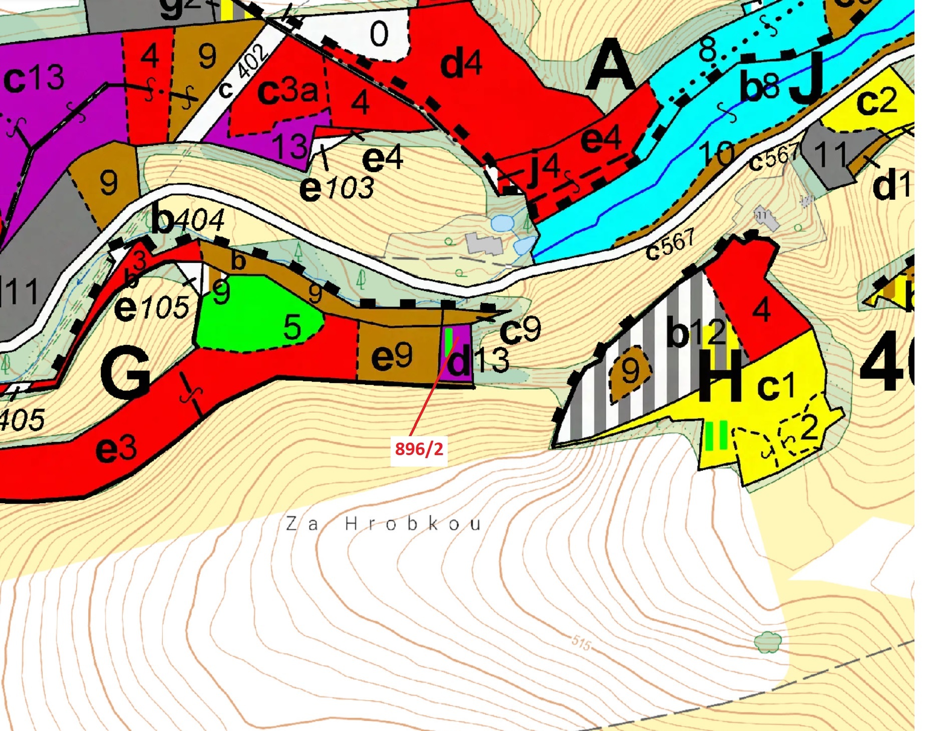 Lesní pozemek o výměře 978 m2, podíl 1/1, katastrální území Ohnišov, obec Ohnišov, obec s rozšířenou