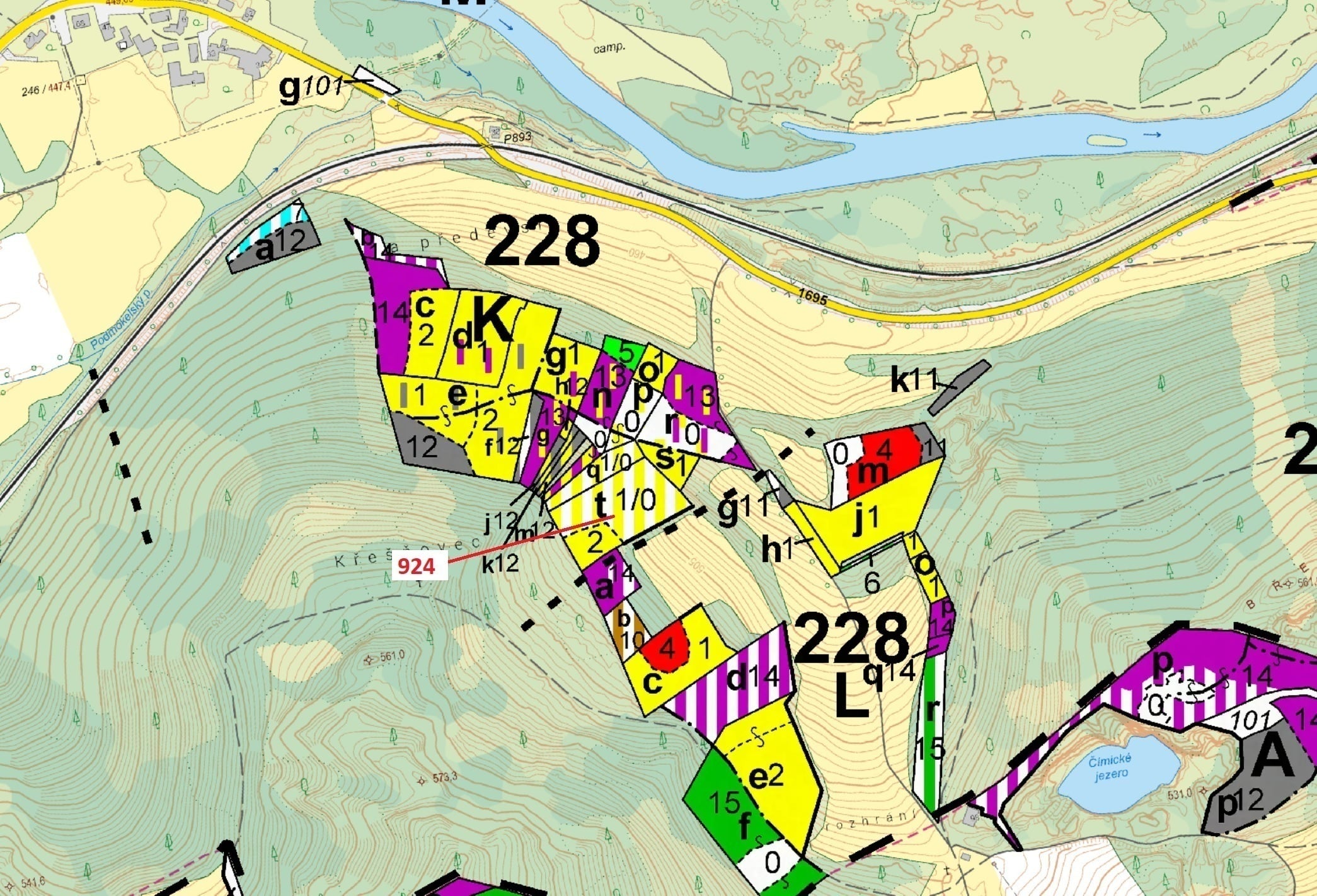 Lesní pozemek o výměře 6 042 m2, podíl 1/1, katastrální území Čepice, obec Rabí, obec s rozšířenou p