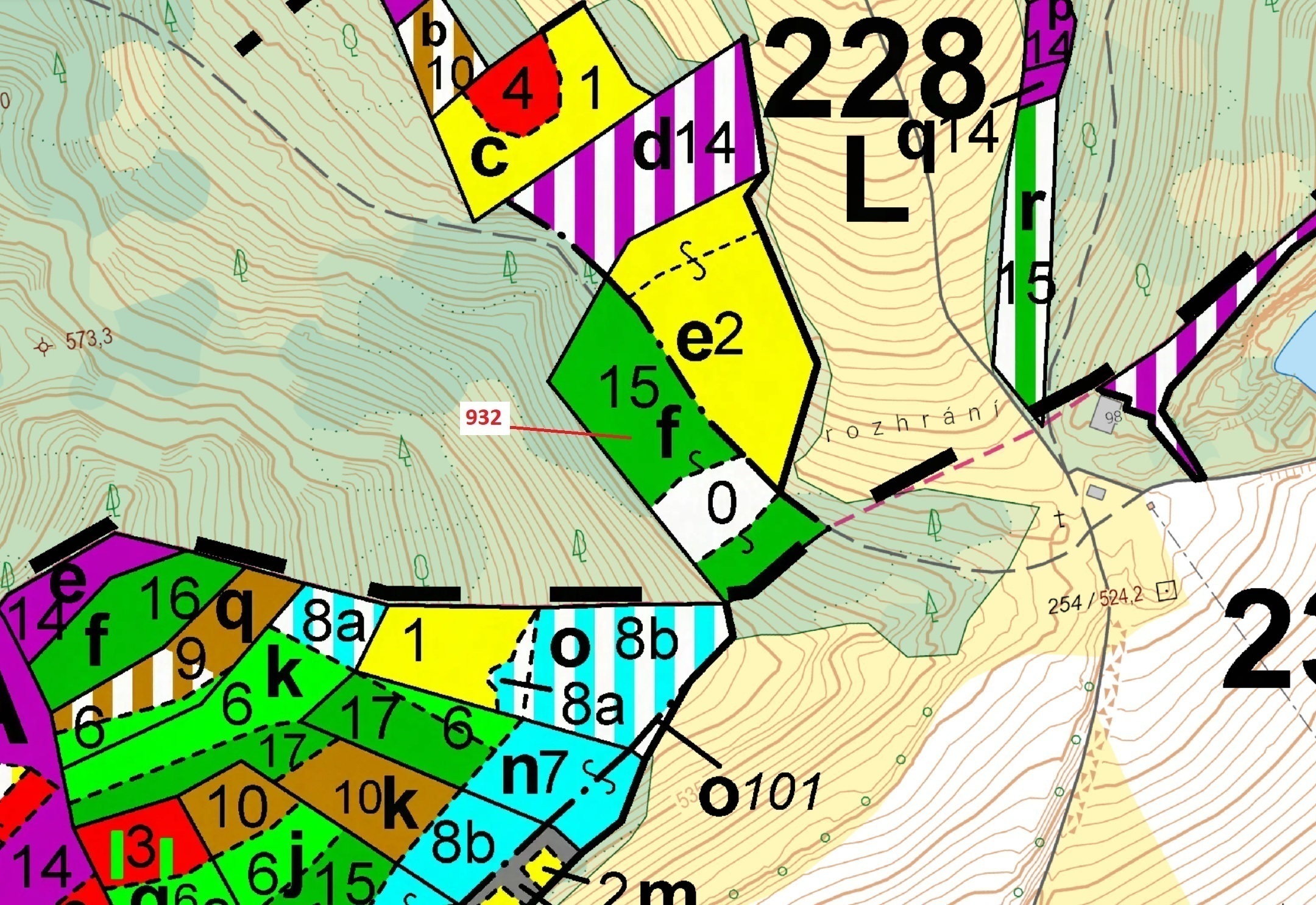 Lesní pozemek o výměře 7 006 m2, podíl 1/1, katastrální území Čepice, obec Rabí, obec s rozšířenou p