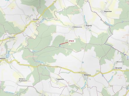 Prodej pozemku, les, 5 348 m²