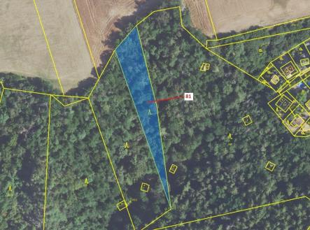 Prodej pozemku, les, 1 816 m²