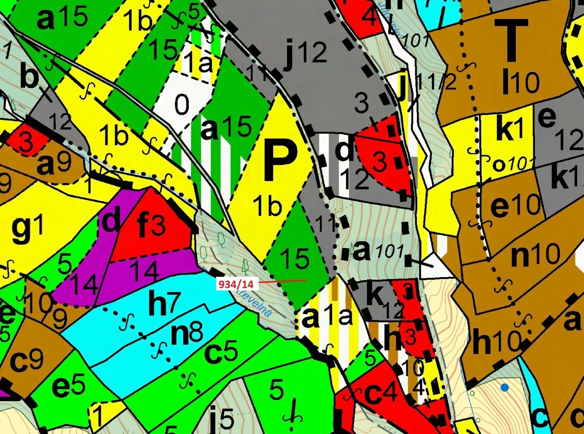 Lesní pozemek o výměře 5 751 m2, podíl 1/1, katastrální území Jílové u Držkova, obec Jílové u Držkov