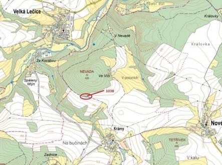 Prodej pozemku, les, 953 m²