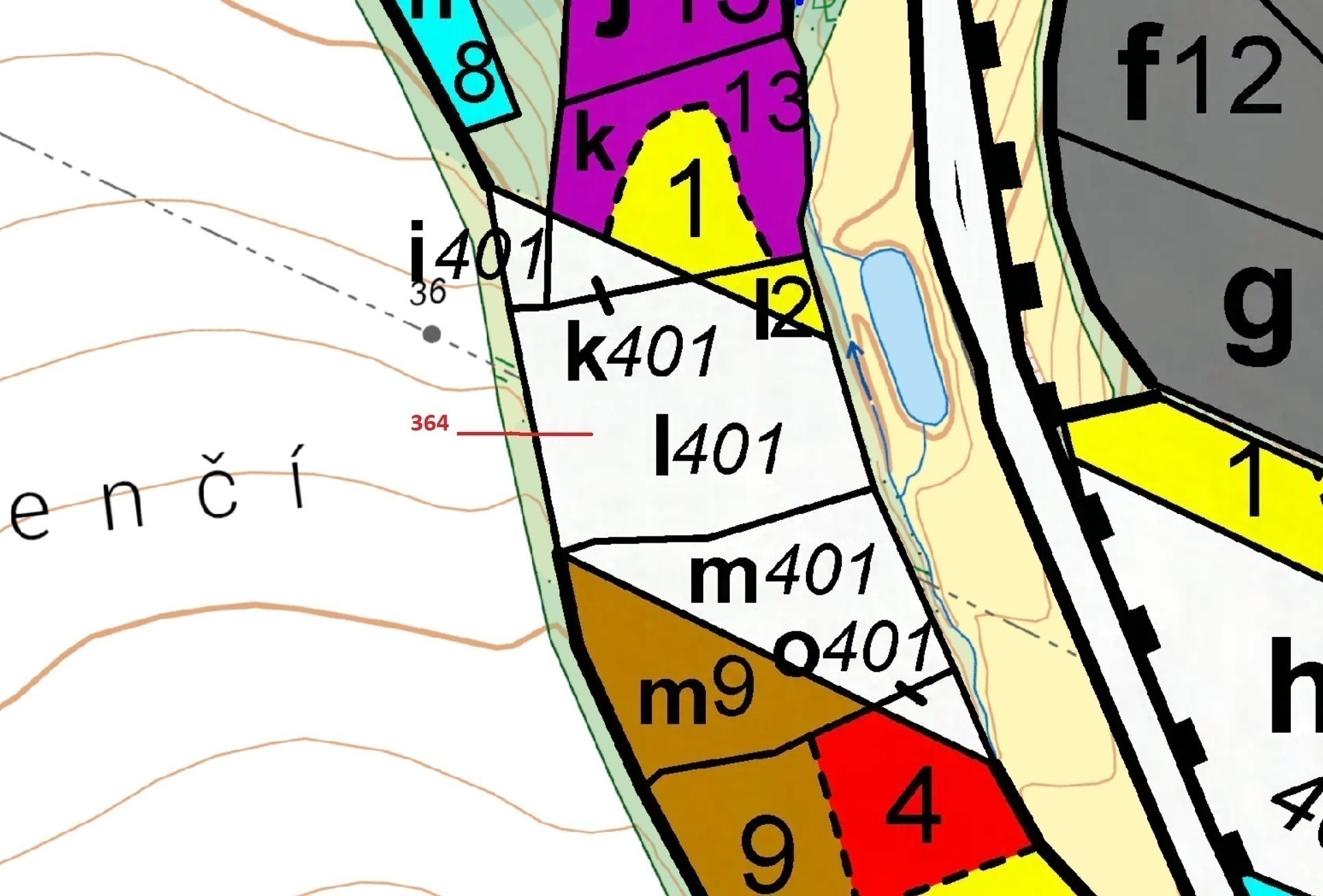 Lesní pozemek o výměře 4766 m2, podíl 1/1, katastrální území Svařeň, obec Vysoké Mýto, obec s rozšíř