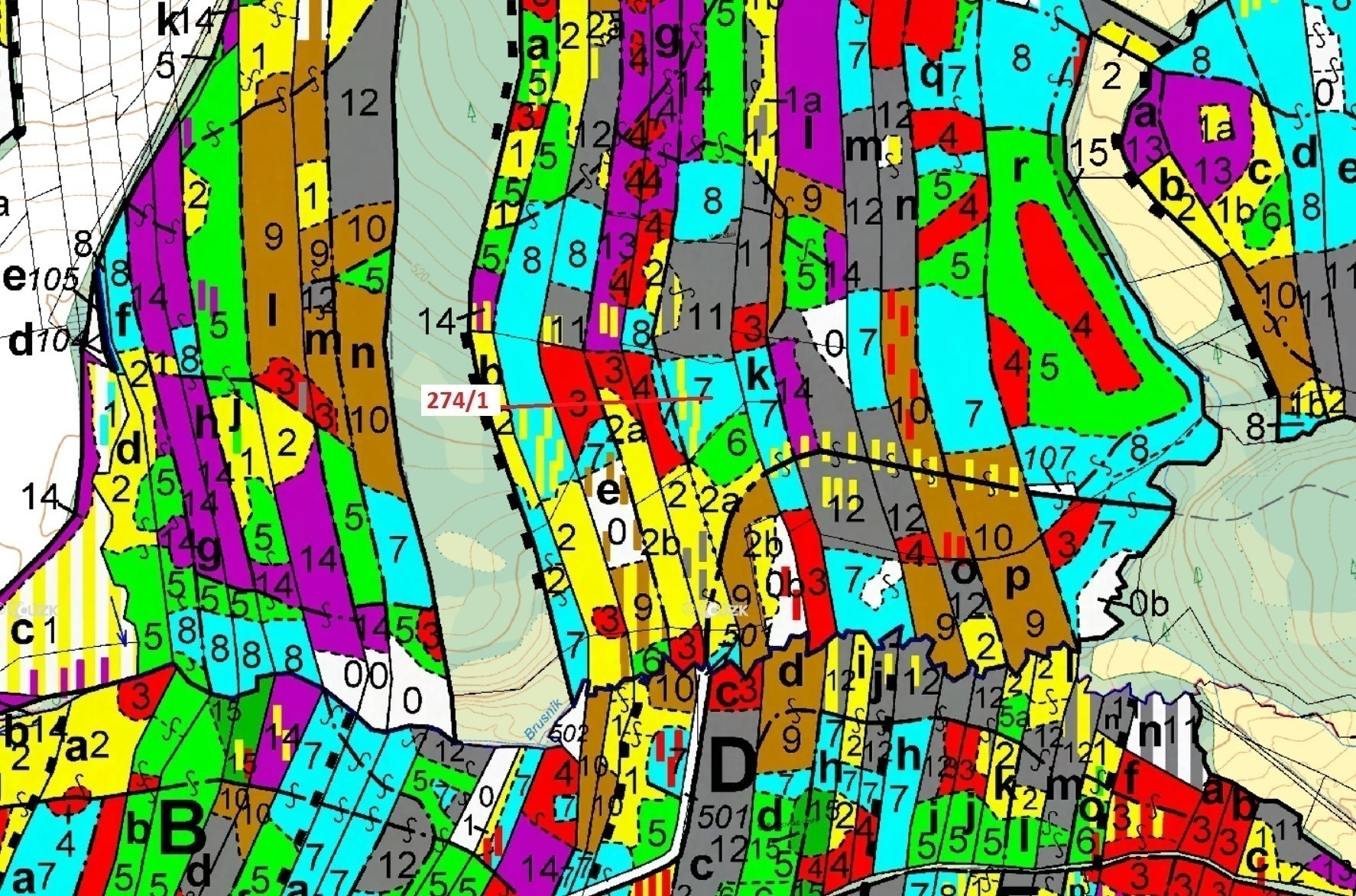 Lesní pozemek o výměře 2949 m2, podíl 1/1, katastrální území Tříklasovice, obec Psárov, obec s rozší