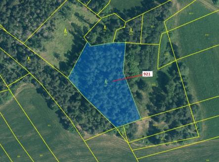 Prodej pozemku, les, 4 401 m²