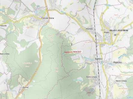 Prodej pozemku, les, 2 643 m²