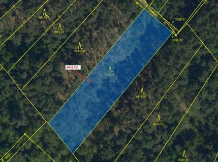 Prodej pozemku, les, 2 231 m²