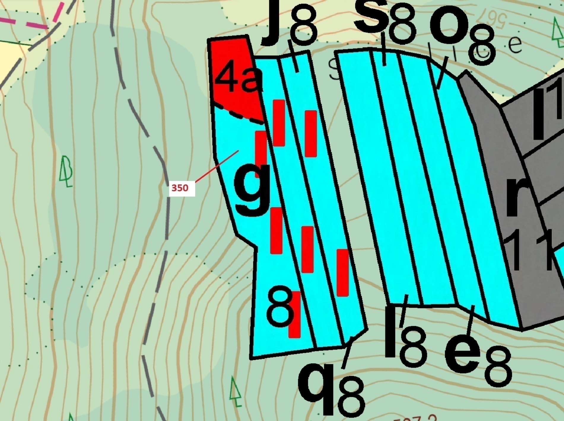 Lesní pozemek o výměře 3476 m2, podíl 1/1, katastrální území Kovčín, obec Kovčín, obec s rozšířenou 