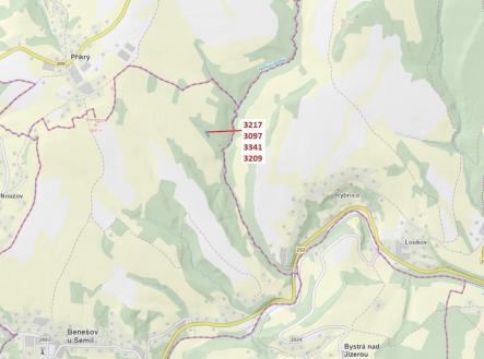 Prodej pozemku, les, 1 649 m²