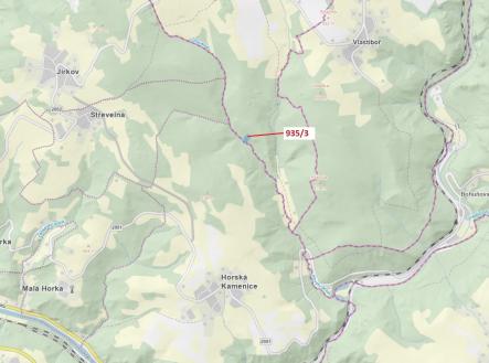 Prodej pozemku, les, 2 349 m²