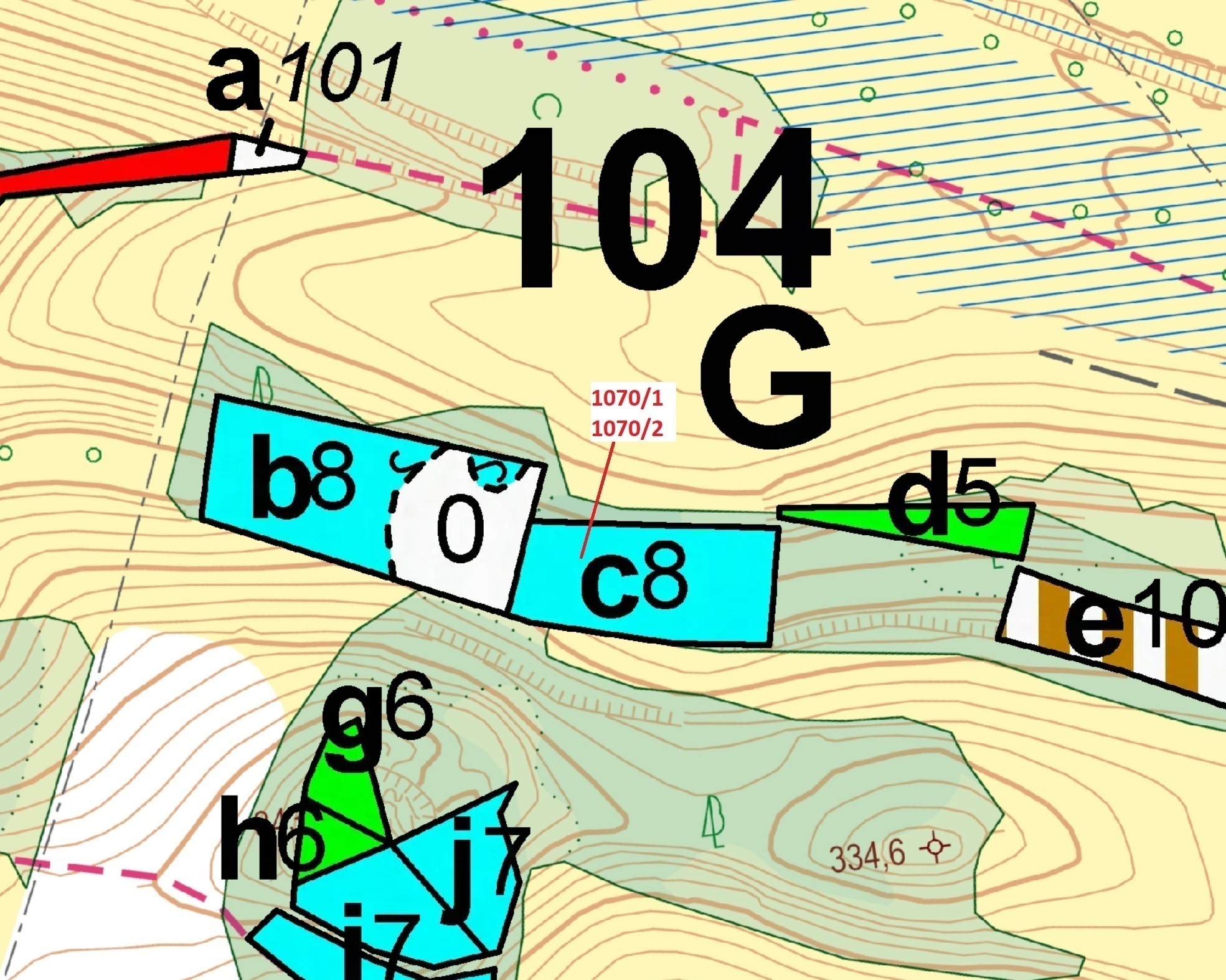 Lesní pozemky o výměře 2271 m2, podíl 1/1, katastrální území Kněžnice, obec Kněžnice, obec s rozšíře