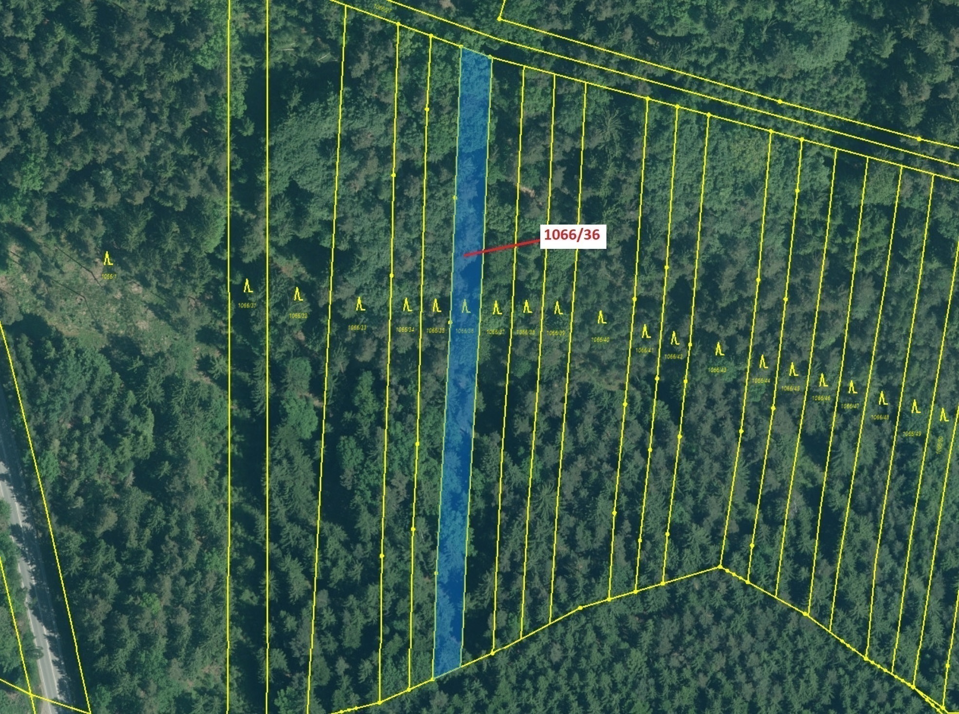 Lesní pozemek o výměře 1983 m2, podíl 1/1, katastrální území Strážkovice, obec Strážkovice, obec s r