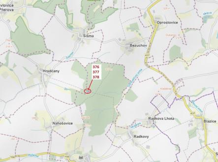 Prodej pozemku, les, 1 703 m²