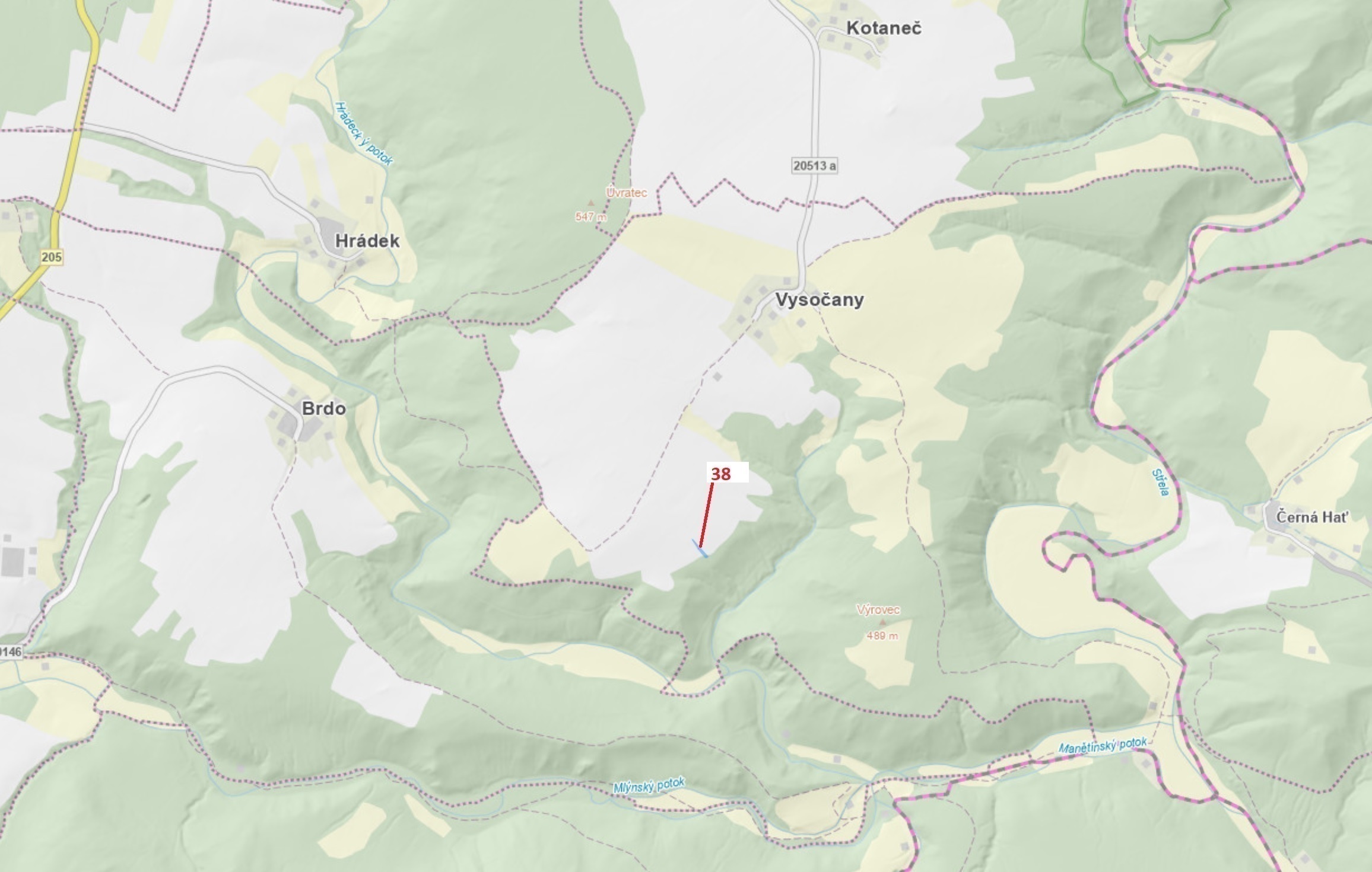 Orná půda o výměře 468 m2, podíl 1/1, katastrální území Vysočany u Manětína, obec Manětín, obec s ro
