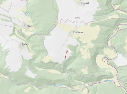 Prodej pozemku, les, 489 m²