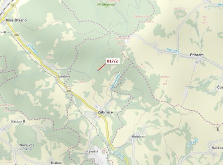 Prodej pozemku, les, 815 m²