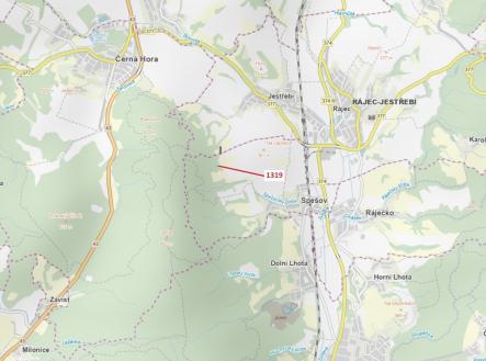 Prodej pozemku, les, 316 m²