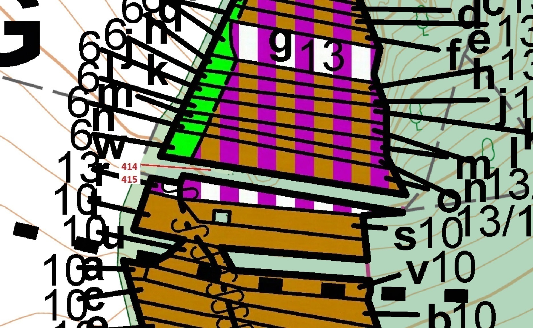 Lesní pozemek o výměře 975 m2, podíl 1/1, katastrální území Hradčany na Moravě, obec Hradčany, obec 