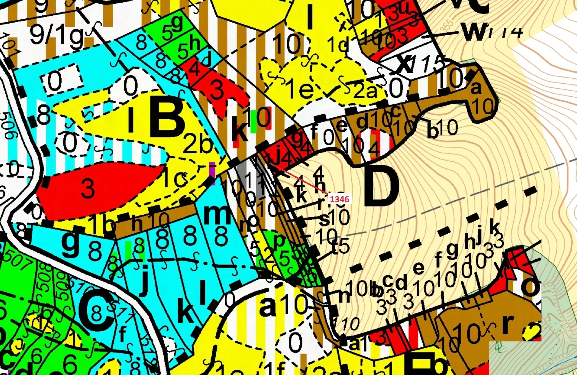 Lesní pozemek o výměře 135 m2, podíl 1/1, katastrální území Spešov, obec Spešov, obec s rozšířenou p