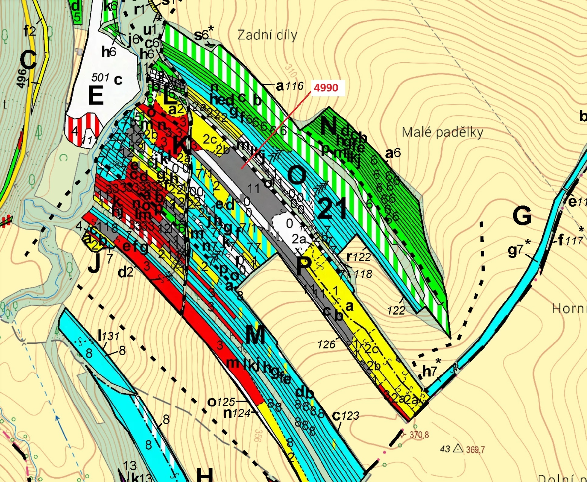 Lesní pozemek o výměře 35 849 m2, podíl 1/1, katastrální území Bojkovice, obec Bojkovice, obec s roz