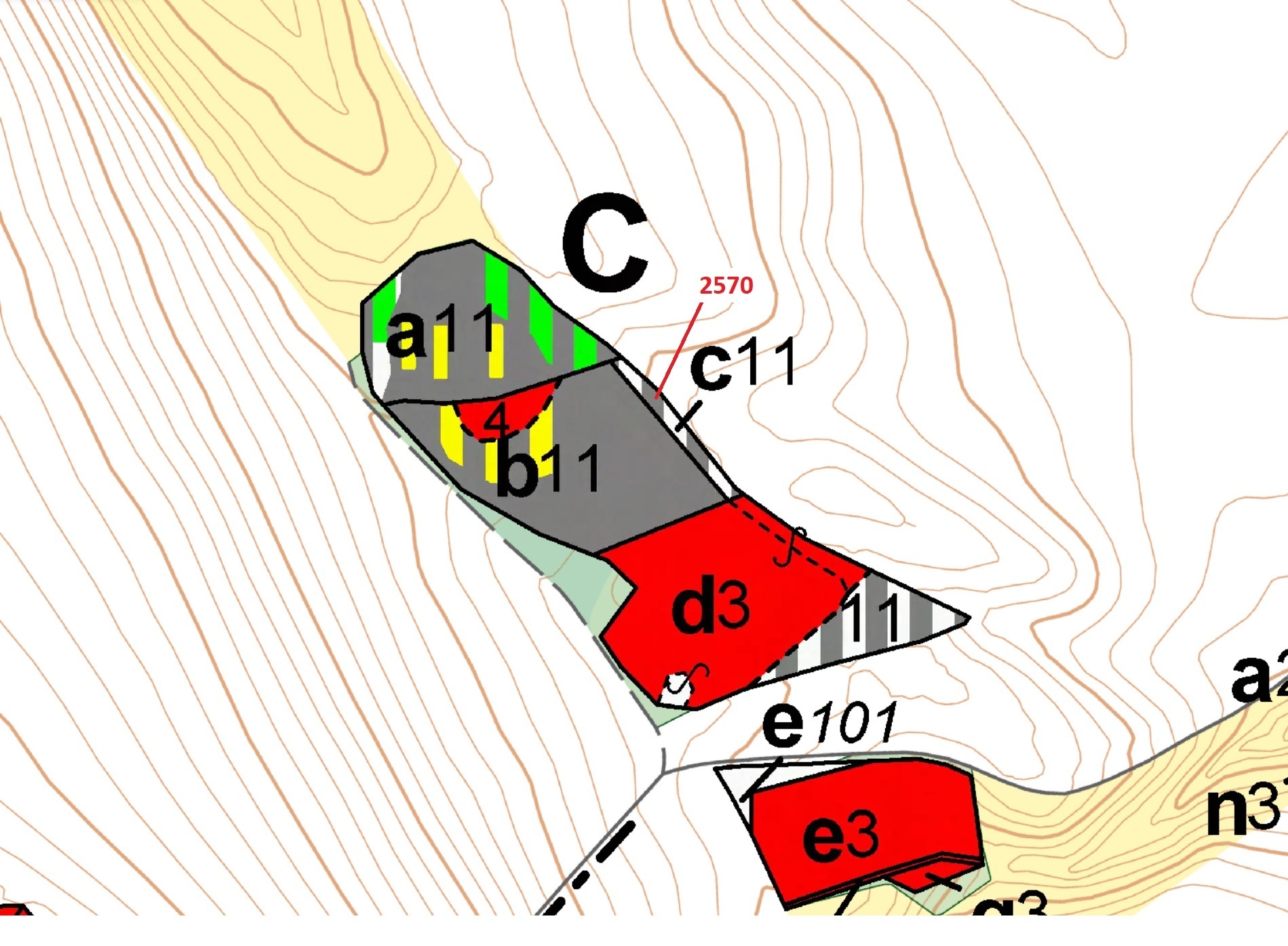 Lesní pozemek o výměře 447 m2, podíl 1/1, katastrální území Písečná u Žamberka, obec Písečná, obec s
