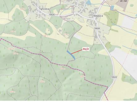 Prodej pozemku, les, 1 363 m²