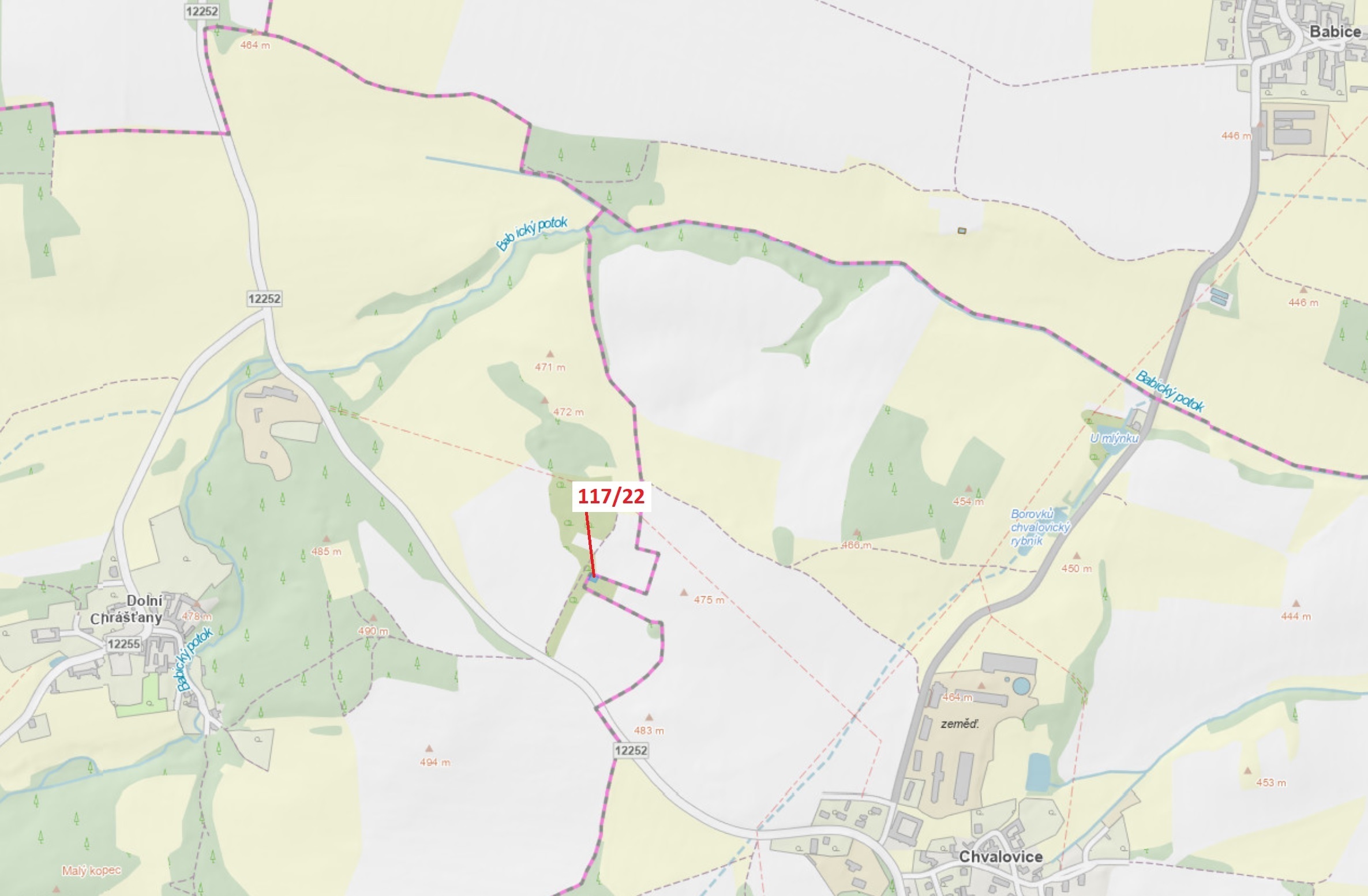 Ostatní plocha o výměře 177 m2, podíl 1/1, katastrální území Chvalovice u Netolic, obec Chvalovice, 