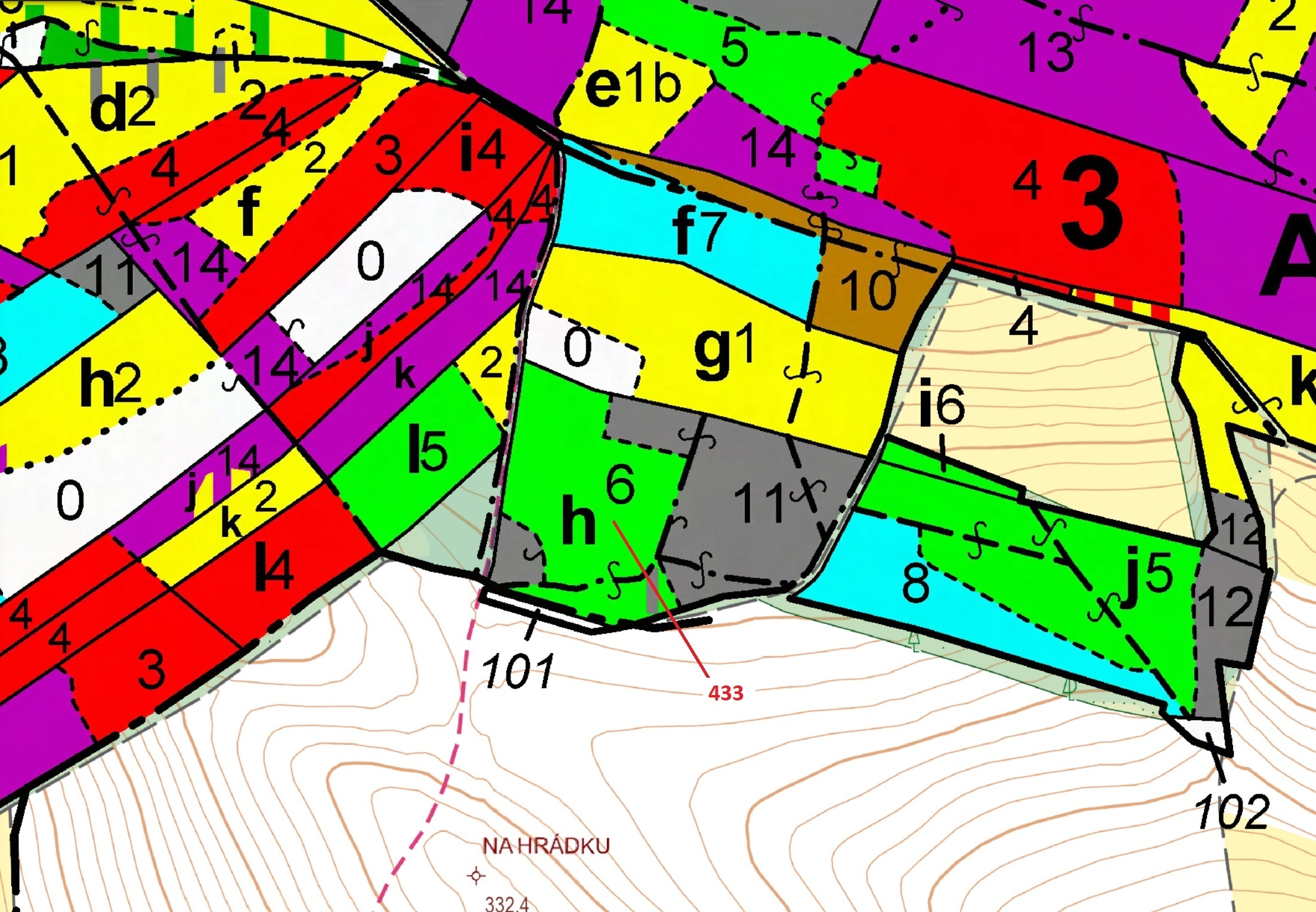 Lesní pozemek o výměře 15 106 m2, podíl 1/1, katastrální území Olešnice u Rychnova nad Kněžnou, obec