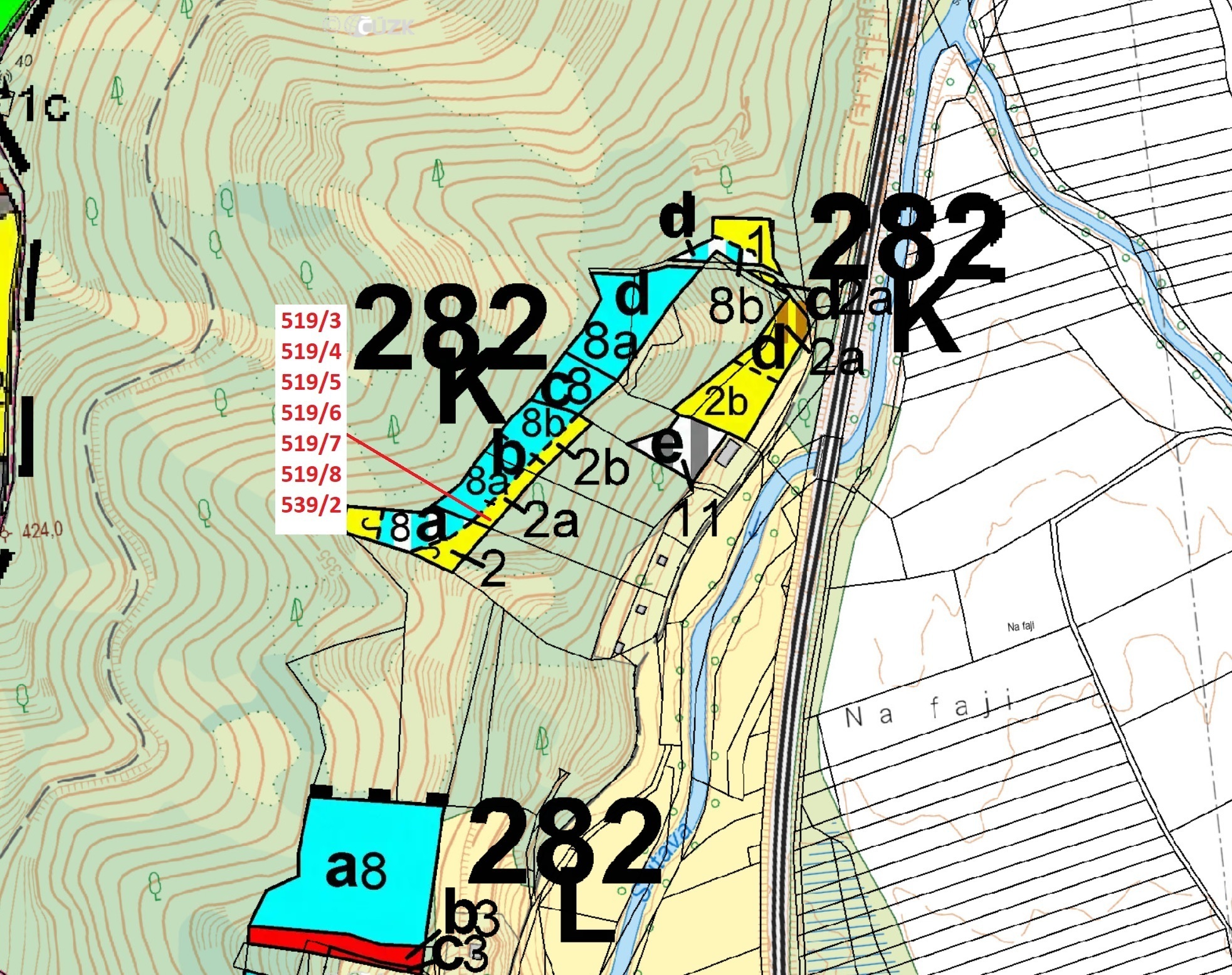 Lesní pozemky, trvalý travní porost, zahrada o výměře 11 294 m2, podíl 1/1, katastrální území Lhota 