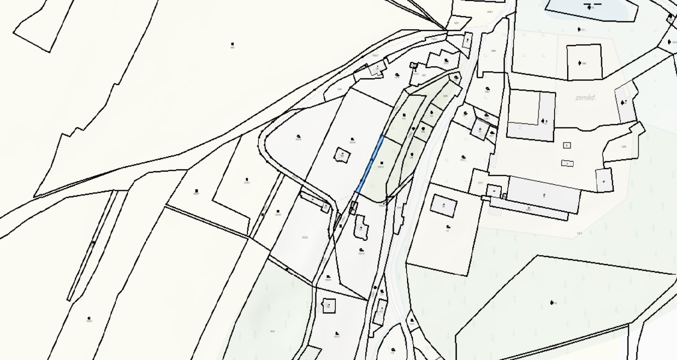 Pozemky o výměře 1066 m2, kat. území Újezd Svatého Kříže
