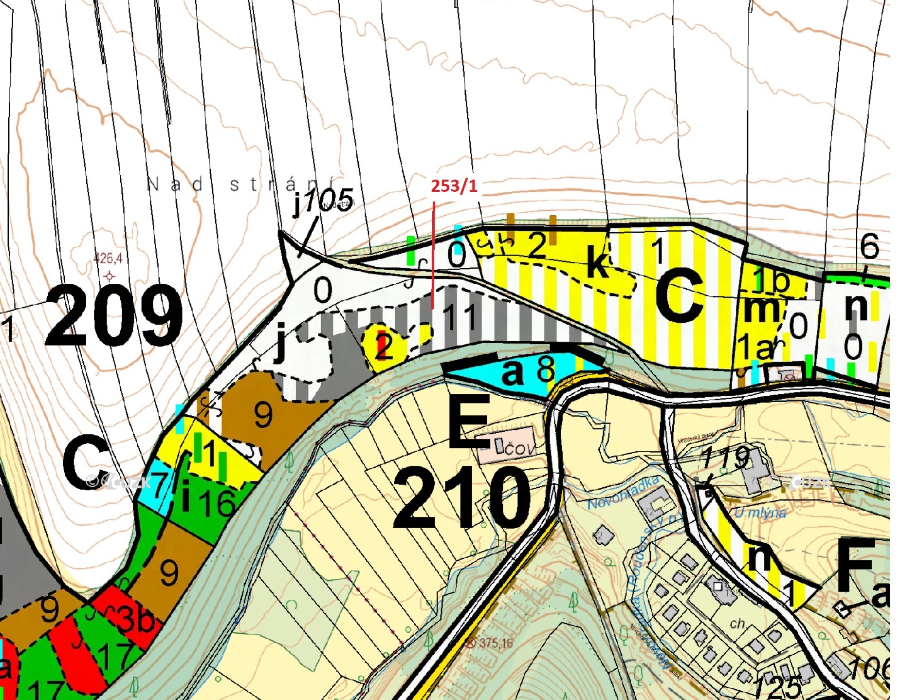 Lesní pozemek o výměře 7264 m2, podíl 1/1, katastrální území Mokrá Lhota, obec Nové Hrady, obec s ro
