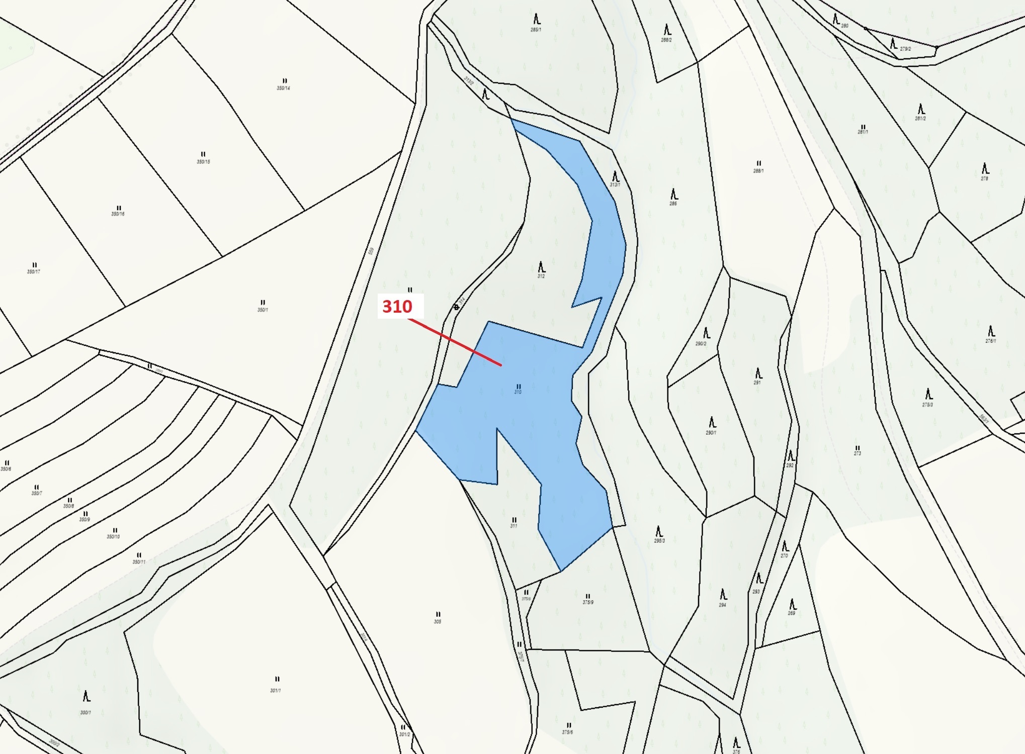 Trvalý travní porost o výměře 4766 m2, podíl 1/1, katastrální území Bezděkov nad Třebůvkou, obec Bou