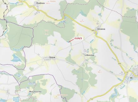 Prodej pozemku, les, 3 636 m²