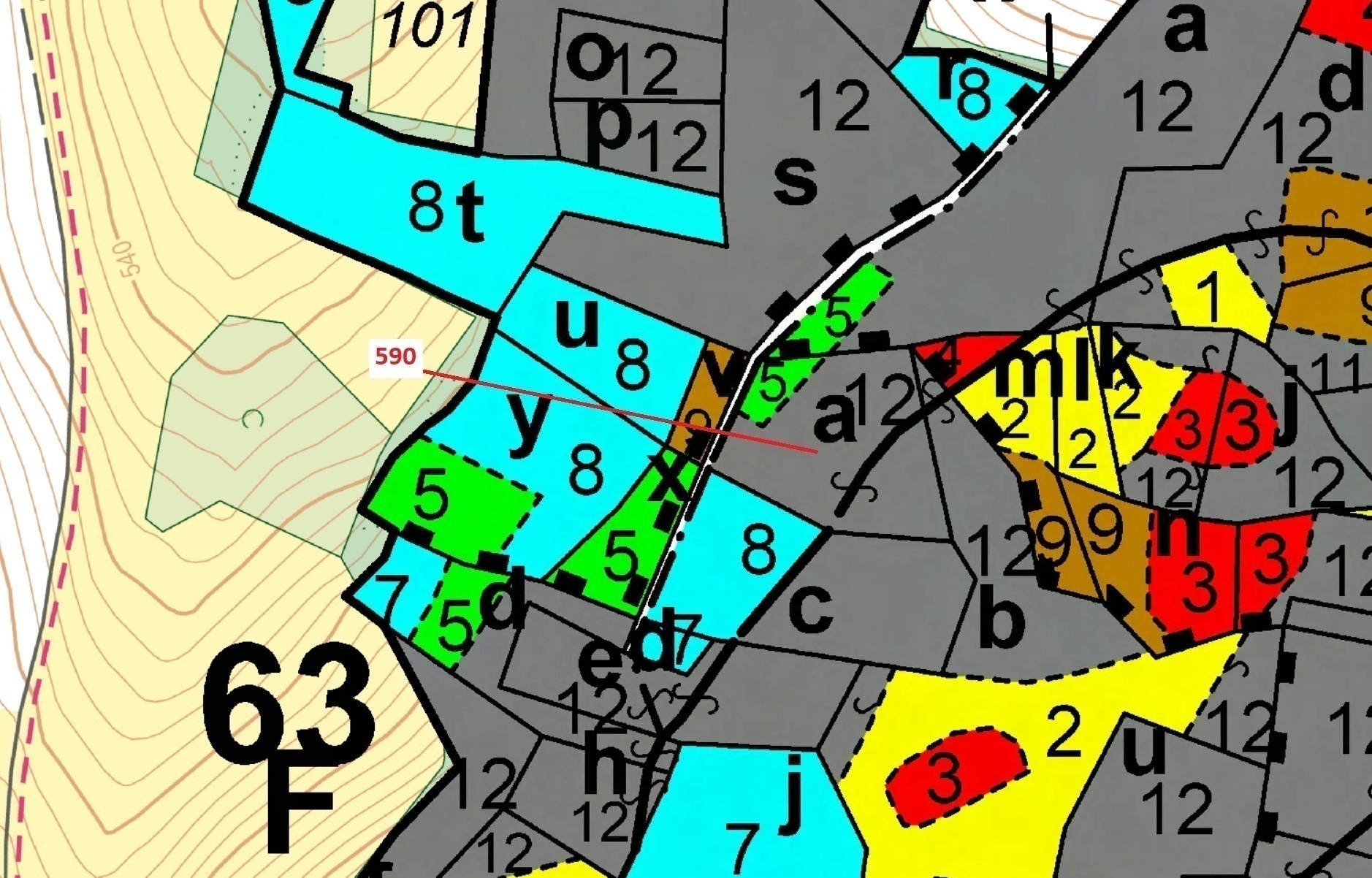 Lesní pozemek o výměře 4807 m2, podíl 1/1, katastrální území Kuřimany, obec Kuřimany, obec s rozšíře