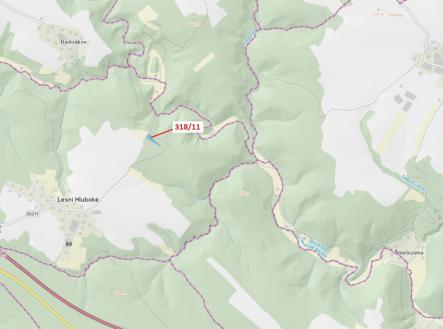 Prodej pozemku, les, 3 838 m²