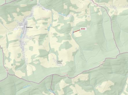 Prodej pozemku, les, 1 866 m²